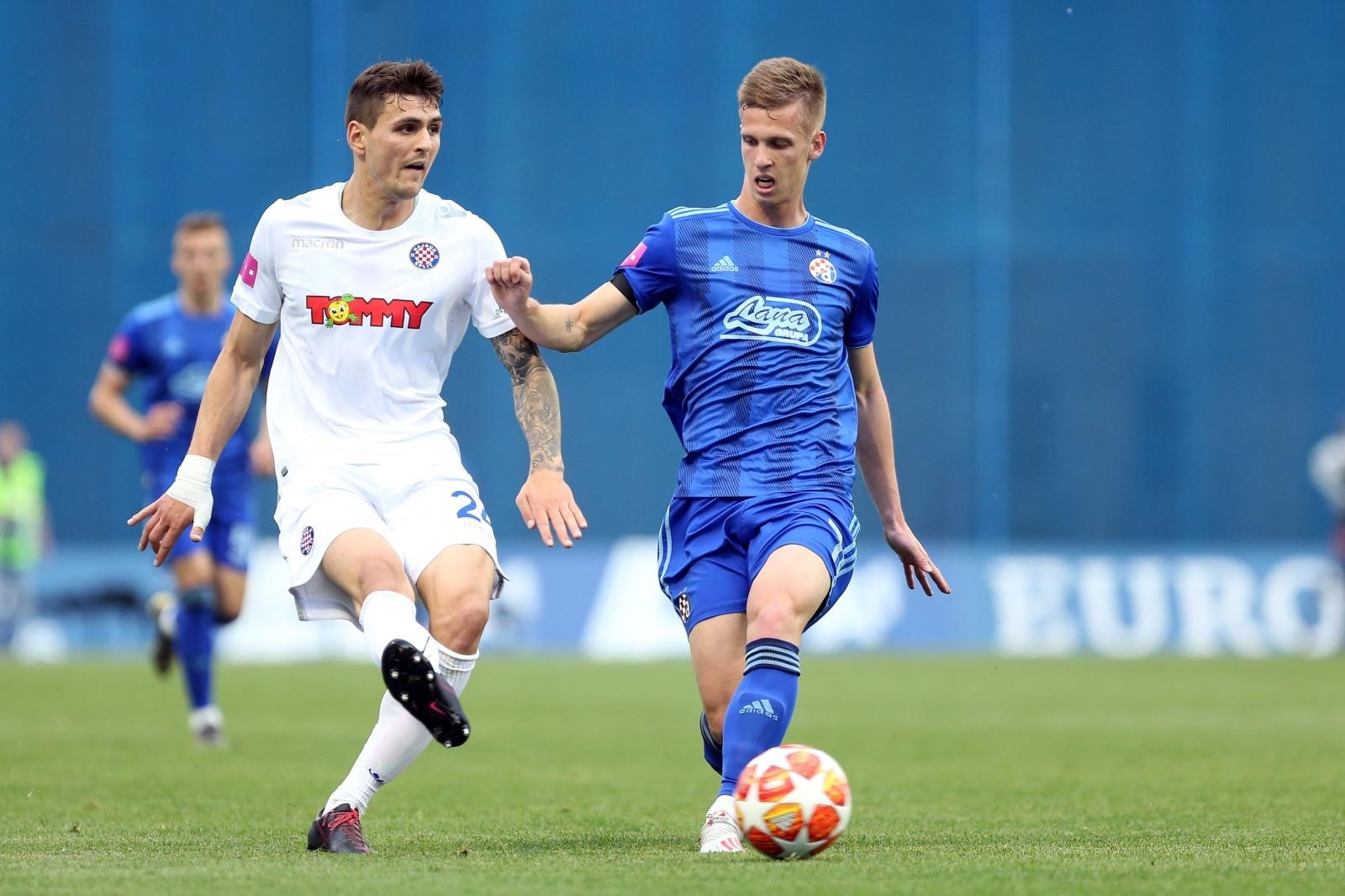 26.05.2019., stadion Maksimir, Zagreb - Hrvatski Telekom Prva liga, 36. kolo, GNK Dinamo - HNK Hajduk. Stanko Juric, Dani Olmo. 
Photo: Luka Stanzl/PIXSELL