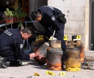 27.07.2019., Split - Restoran Pjaca  nakon  pozara koji je izbio u starom djelu grada 
Photo: Miranda Cikotic/PIXSELL