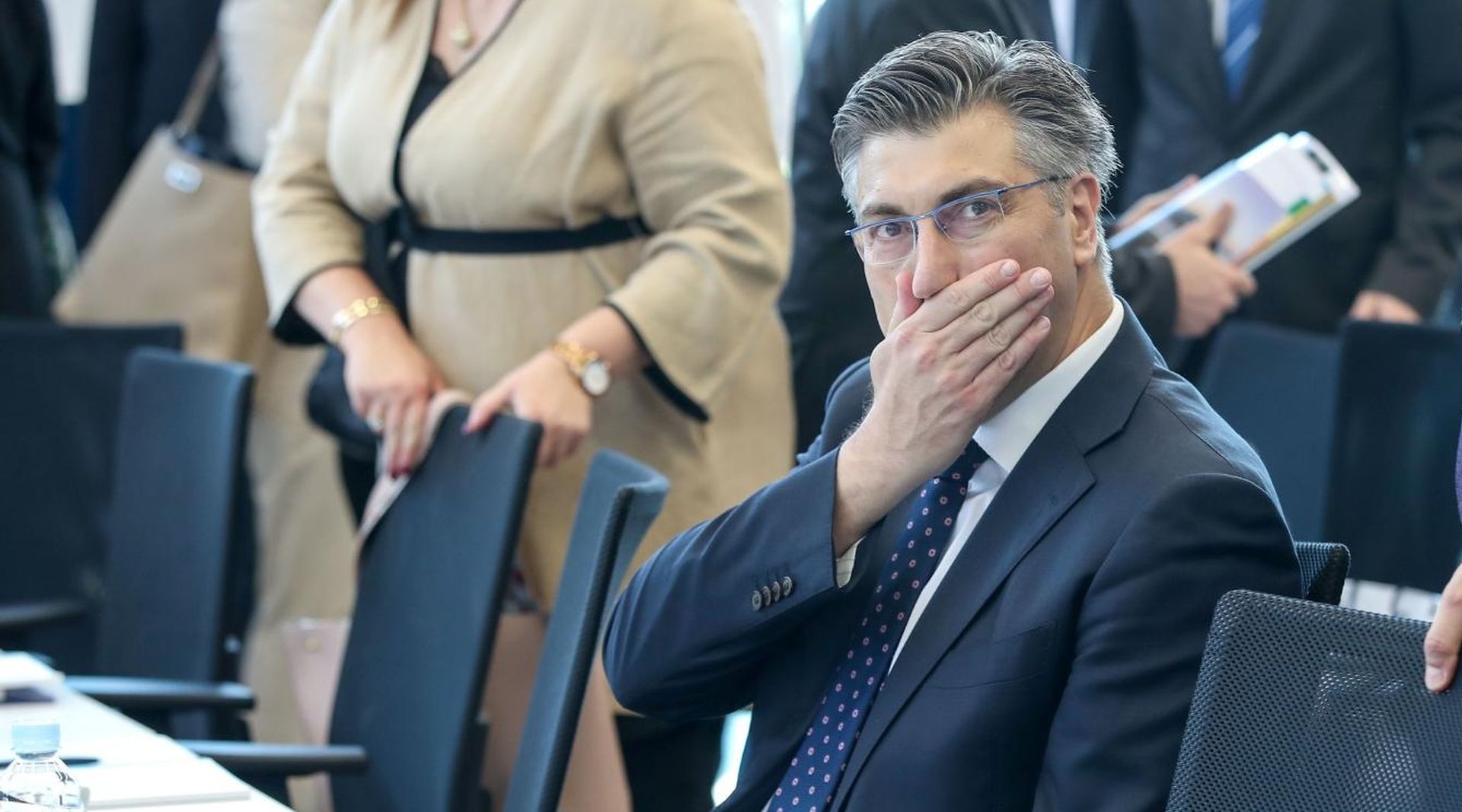 28.06.2019., Sveta Nedjelja - Premijer Plenkovic s ministrima posjetio tvrtku Rimac Automobili. Tvrtku su poisjetili i predstavnici Porschea i Hyundai. Andrej Plekovic.
Photo: Igor Kralj/PIXSELL