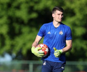 28.06.2019., Murska Sobota, Slovenija - Nogometasi Dinama odradjuju vecernji trening na stadionu Fazanerija u sklopu priprema u Sloveniji. Dominik Livakovic. Photo: Sanjin Strukic/PIXSELL