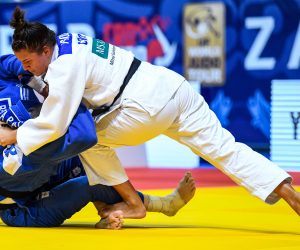 28.07.2019. Zagreb - U Domu sportova odrzava se IJF Judo Grand Prix Zagreb 2019.  Borba za broncu do 78 kila.  Prodan Karla (HRV) i Pacut Beata ( POL)  Photo: Josip Regovic/PIXSELL