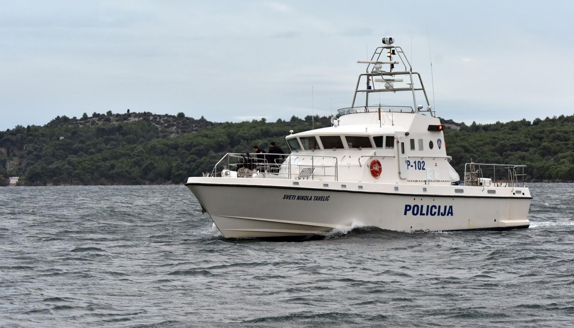 Šibenik: Pomorska policija unatoč lošem vremenu plovi morem 28.11.2018., Sibenik - 
Pomorska policija unatoc losem vremenu obavlja svakodnevne zadatke.
 Photo: Hrvoje Jelavic/PIXSELL