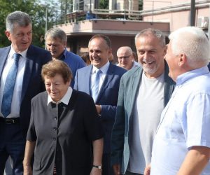 31.07.2019., Zagreb - Svecano polaganje kamena temeljca za izgradnju Centra za sigurnost i kvalitetu hrane.Milan Kujundzic, Milan Bandic.
Photo: Matija Habljak/PIXSELL