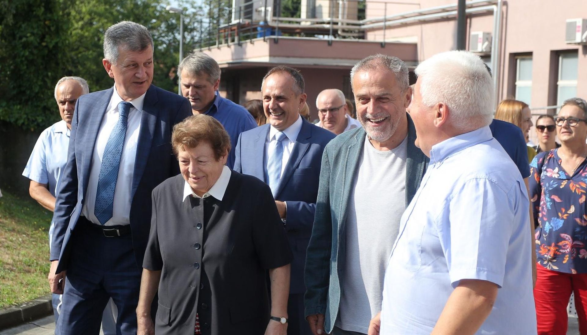 31.07.2019., Zagreb - Svecano polaganje kamena temeljca za izgradnju Centra za sigurnost i kvalitetu hrane.Milan Kujundzic, Milan Bandic.
Photo: Matija Habljak/PIXSELL