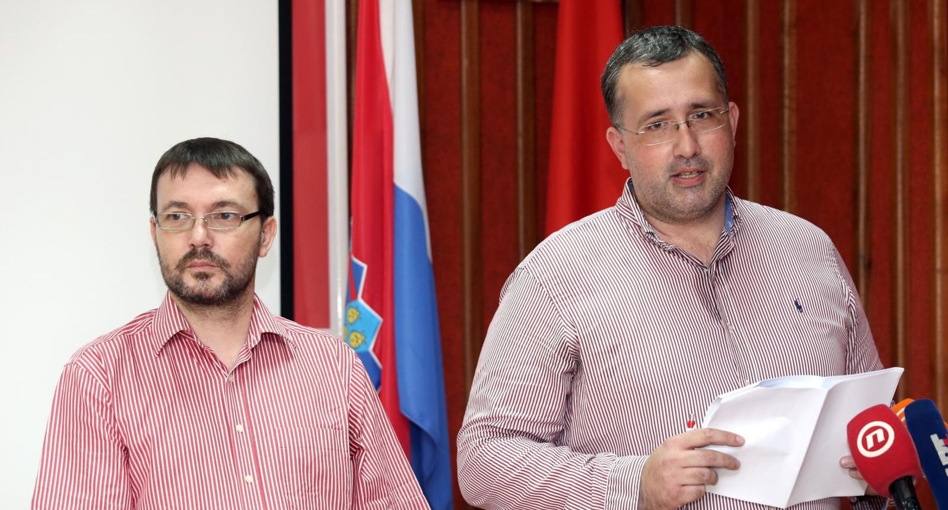 31.07.2019., Split, Setaliste bacvica 10 - SDP-ova konferencija za medije na kojoj je predstavljen Antikorupcijski plan..Plan su  predstavili predsjednik Kluba zastupnika SDP-a Arsen Bauk i predsjednik splitskog SDP-a Goran Kotur.  
Photo: Miranda Cikotic/PIXSELL