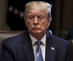 epa07720929 US President Donald J. Trump listens during a Cabinet Meeting in the Cabinet Room of the White House, Washington, DC, USA, 16 July 2019.  EPA/Oliver Contreras / POOL