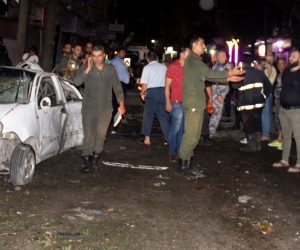 epa07734147 A handout photo made available by Syria's Arab News Agency (SANA) shows damages in the area that was hit by rocket shells in the northern city of Aleppo, Syria, 22 July 2019. According to media reports, seven civilians were killed and many others injured in an attack by terrorist groups with rocket shells and explosive bullets on residential neighborhoods in al-Hamadaniyah and Jamiliyah in Aleppo at rush hour time.  EPA/SANA HANDOUT  HANDOUT EDITORIAL USE ONLY/NO SALES