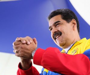 epa07752978 A handout photo made available by Miraflores Press Office shows Venezuelan President Nicolas Maduro attending the graduation ceremony of forest fire fighters and park rangers in Caracas, Venezuela, 01 August 2019. Maduro's Government condemned the 'permanent harassment' by the United States to Venezuela after the recent inclusion of Vice President Tarek El Aissami in their list of the most wanted for drug trafficking.  EPA/MIRAFLORES PRESS OFFICE HANDOUT  HANDOUT EDITORIAL USE ONLY/NO SALES