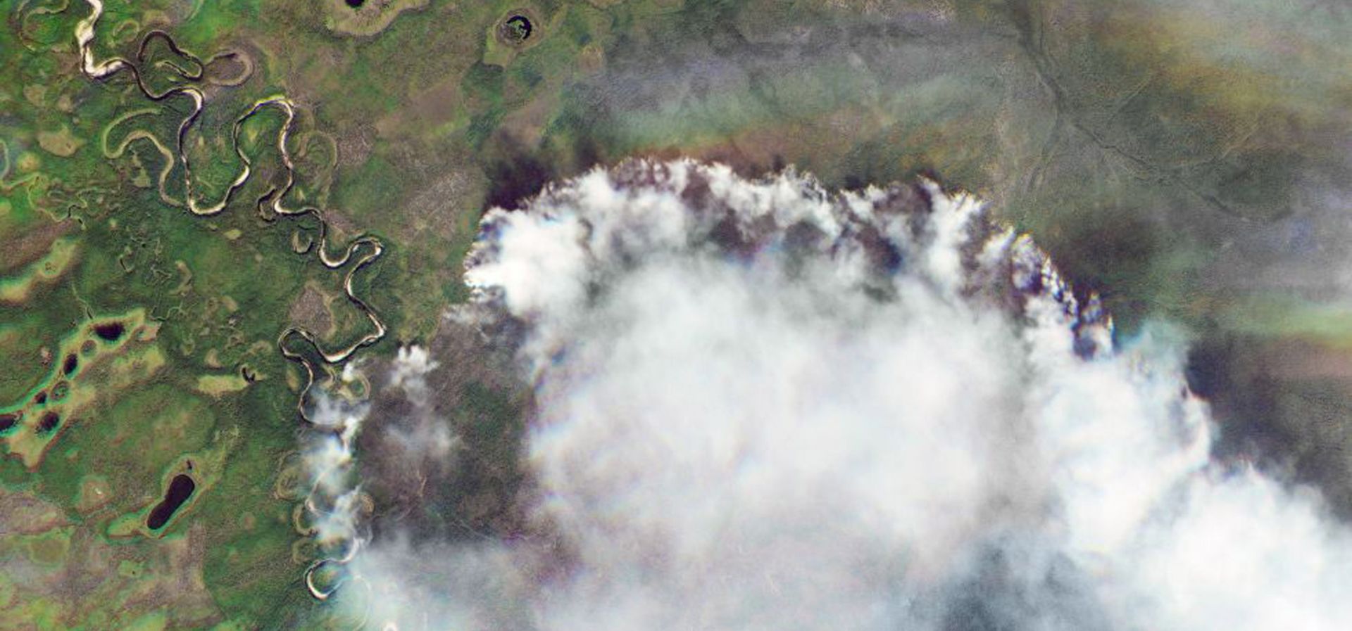 epa07753517 A handout photo made available by Russian State Corporation Roscosmos shows a satellite image of wildfires burning in Yakutia, Eastern Siberia, Russia, 02 August 2019. Wildfires in Russian Siberia have spread over 2,5 million hectares, authorities say. The Russian government declared an emergency and mobilized the military to join firefighting efforts to contain the fires as they extensively burned Siberian forests.  EPA/ROSCOSMOS HANDOUT BEST QUALITY AVAILABLE -- MANDATORY CREDIT: ROSCOSMOS -- HANDOUT EDITORIAL USE ONLY/NO SALES