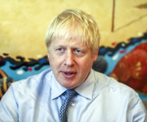 epa07780392 British Prime Minister Boris Johnson speaks to nurses during a visit to the Royal Cornwall Hospital in Truro, Britain, 19 August 2019. According to reports, Prime Minister Johnson will tell German Chancellor Angela Merkel and French President Emmanuel Macron this week the EU must offer an acceptable new deal or face Britain leaving without one. Labour leader Jeremy Corbyn on 19 August said that he will bring a no-confidence vote in government to stop No-deal Brexit.  EPA/SIMON DAWSON / POOL