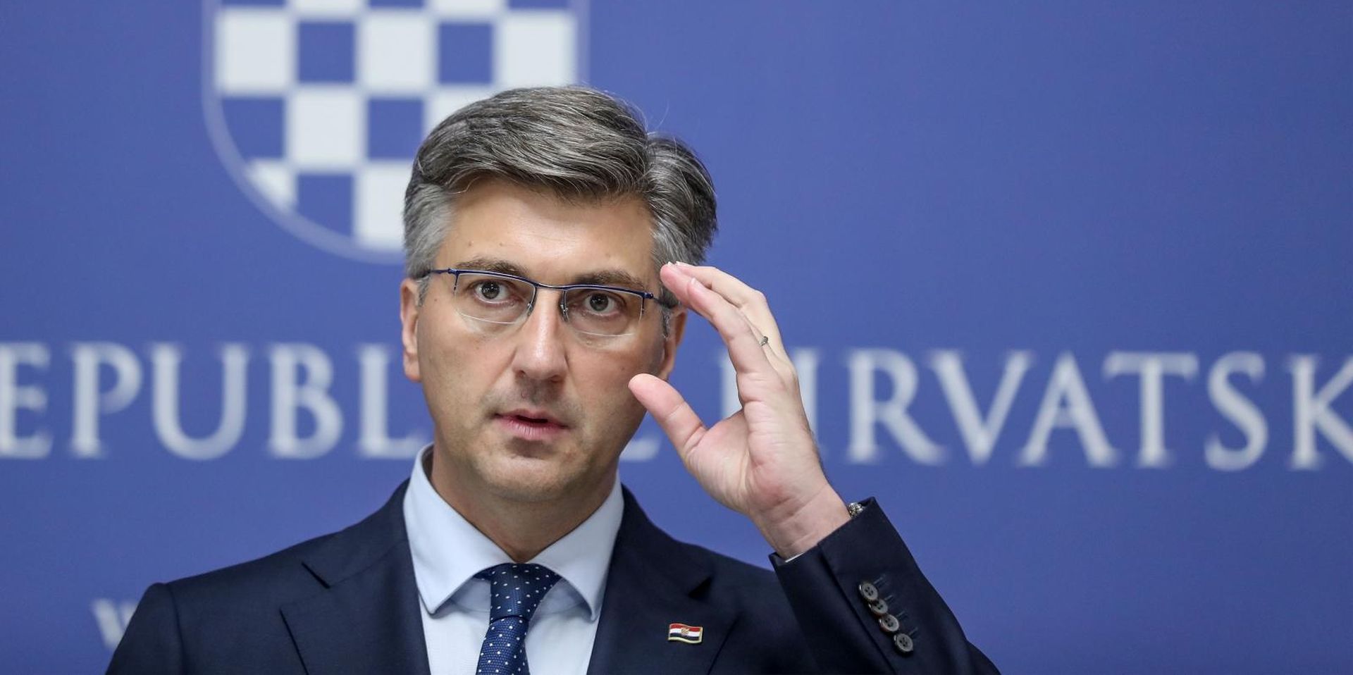 01.08.2019., Zagreb - Premijer RH Andrej Plenkovic odrzao konferenciju za novinare u Banskim dvorima.
Photo: Slavko Midzor/PIXSELL