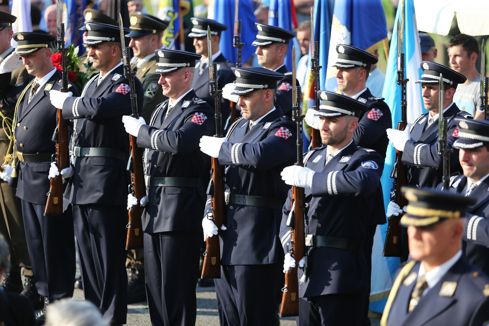01.08.2019., Dalj - Svecano obiljezavanje 28. obljetnice pogibije 20-orice policijskih službenika, 15 pripadnika Zbora narodne garde i cetiri pripadnika Civilne zastite poginulih u obrani Policijske postaje Dalj. Photo: Davor Javorovic/PIXSELL