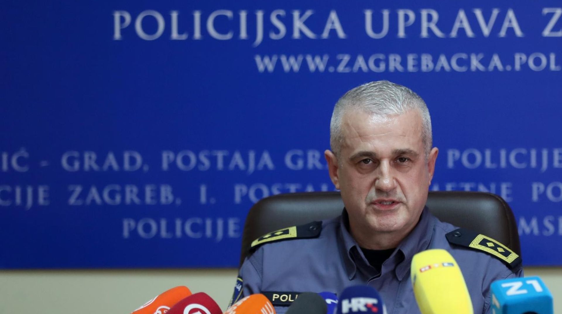 02.08.2019., Zagreb - U prostorijama Policijske uprave zagrebacke u Ulici Matice hrvatske odrzana je izvanredna tematska konferencija za medije u svezi visestrukog ubojstva i samoubojstva pocinjenog na podrucju Novog Zagreba. Nacelnik Policijske uprave zagrebacke Marko Rasic.
Photo: Slavko Midzor/PIXSELL