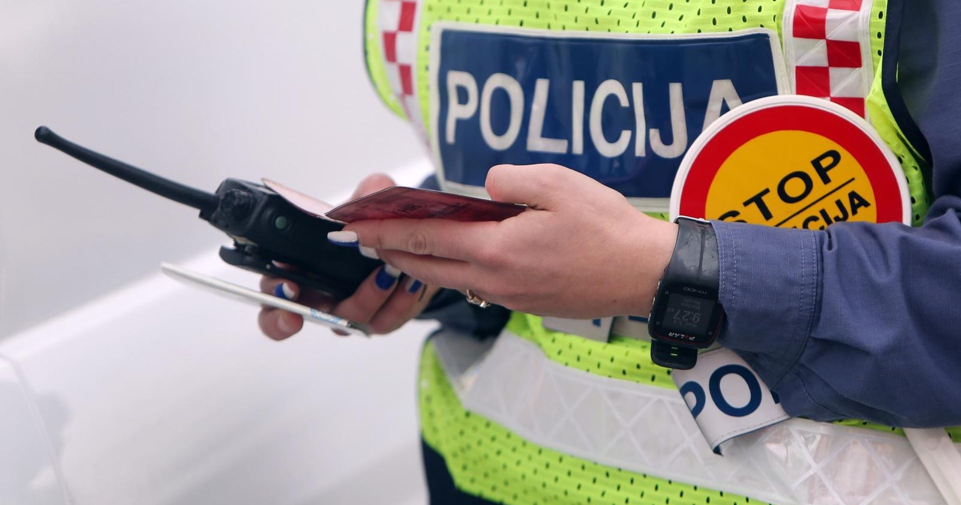 Policija provodi cjelodnevni nadzor brzine kretanja vozila 03.04.2019., Karlovac - Na podrucju svih policijskih uprava u Hrvatskoj danas se provodi cjelodnevni nadzor kretanja brzine vozila. Akcija se provodi temeljem Plana organizacije TISPOL- mreze prometnih policija, a brzina se mjeri u velikom broju lokacija, u naseljenim mjestima, izvan naselja i na autocestama.
Photo: Kristina Stedul Fabac/PIXSELL
