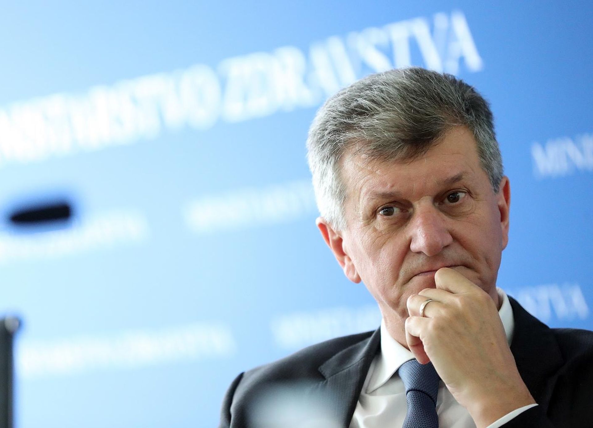 04.02.2019., Zagreb - Medjunarodni dan protiv raka i pocetak Hrvatskog tjedna protiv raka obiljezen je u Ministarstvu zdravstva konferencijom za medije pod sloganom Ja jesam i hocu cime se zeli istaknuti uloga svakog pojedinca u brizi o svom zdravlju. Milan Kujundzic. 
Photo: Goran Stanzl/PIXSELL
