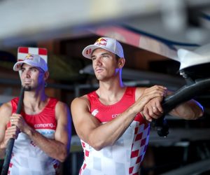 05.06.2019., Zagreb, SRC Jarun - Braca Valent i Martin Sinkovic na treningu na Jarunu u disciplini dvojac bez kormilara.
Photo: Igor Kralj/PIXSELL