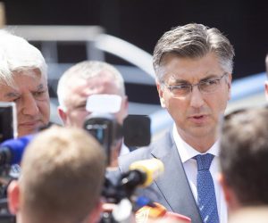 06.08.2019., Rijeka - Obilazak brodogradilista 3. maj. Zupan primorsko-goranske zuapnije Zlatko Komadina, Predsjednik Vlade Andrej Plenkovic. Photo: Nel Pavletic/PIXSELL