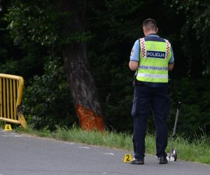 07.06.2018., Selnica - Vozac automobila poginuo je kada je automobilom sletio u jarak. Ova teska prometna nesreca dogodila se u medjimurskom mjestu Selnice u Cakoveckoj ulici u 15.55 sati. 
Photo: Vjeran Zganec Rogulja/PIXSELL
