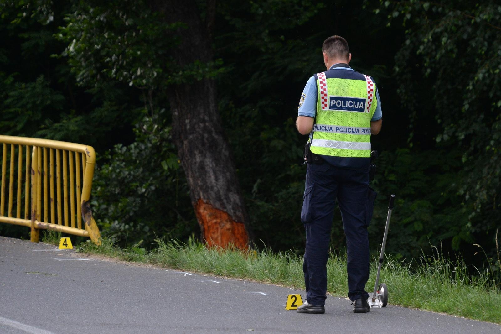 07.06.2018., Selnica - Vozac automobila poginuo je kada je automobilom sletio u jarak. Ova teska prometna nesreca dogodila se u medjimurskom mjestu Selnice u Cakoveckoj ulici u 15.55 sati. 
Photo: Vjeran Zganec Rogulja/PIXSELL