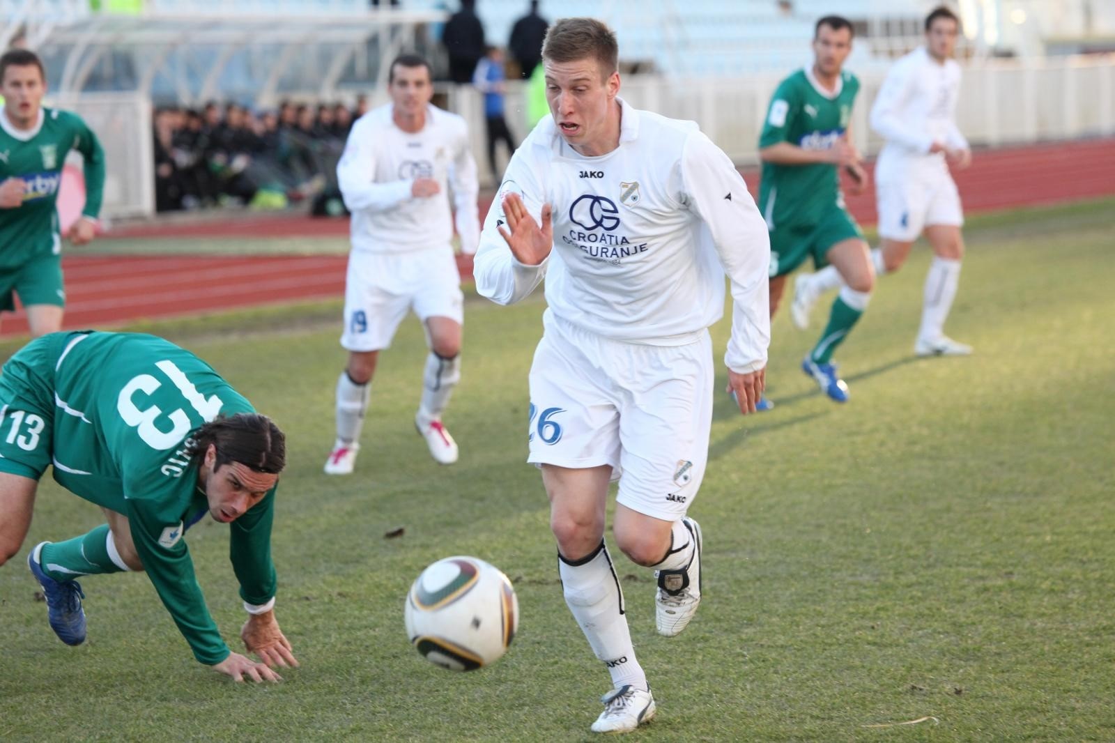 03.02.2011. Stadion Kantrida, Rijeka - Prijateljska nogometna utakmica izmedu Rijeka - Olimpija. Diego Zivulic.
Photo: Nel Pavletic/PIXSELL