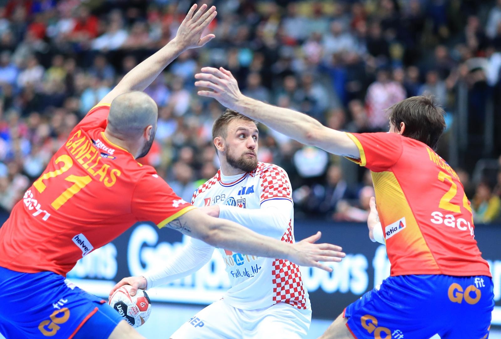 17.01.2019., Olympiahalle, Muenchen, Njemacka - Svjetsko rukometno prvenstvo 2019., skupina B, 5. kolo, Spanjolska - Hrvatska. Luka Cindric. 
Photo: Slavko Midzor/PIXSELL