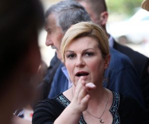 17.07.2019., Vrbnik - Predsjednica Kolinda Grabar Kitarovic posjetila Poljoprivrednu zadrugu Vrbnik.
Goran Kovacic/PIXSELL