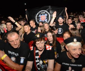 18.08.2018., Koprivnica, Koprivnicki Bregi - Marko Perkovic Thompson odrzao je koncertni spektakl u Koprivnickim Bregima povodom obiljezavanja Dana istoimene opcine. Nekoliko tisuca obozavatelja u prepoznatljivim obiljezjima u deliriju je pjevalo svaku Thompsonovu pjesmu. 
Photo: Damir Spehar/PIXSELL