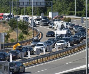 20.07.2019., Buje - Na cijeloj djonici Istarskog ipsilona od Buja do Pule pojacan promet u oba smjera. 
Photo: Dusko Marusic/PIXSELL