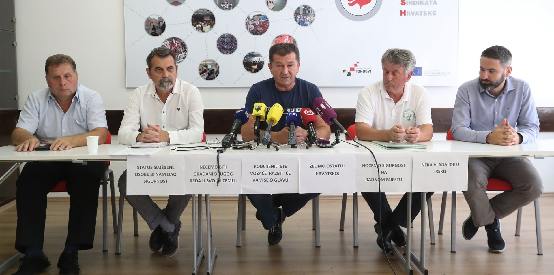 21.08.2019., Zagreb - Udruga sindikata vozaca i prometnih radnika te Sindikat prometa i veza Hrvatske najavili su djelomicnu obustavu rada u petak, 23. kolovoza, na svim linijama - u gradskom, zupanijskom i medjuzupanijskom prijevozu. Anto Jelic, Stjepan Lisicak i Hrvoje Mestrovic
Photo: Robert Anic/PIXSELL