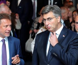 22.08.2019., Zagreb - Godisnja konferencija veleposlanika, generalnih konzula i vojnih izaslanika Republike Hrvatske odrzana je u Hotelu Sheraton. Andrej Plenkovic, Gordan Jandrokovic, Gordan Grlic Radman. 
Photo: Goran Stanzl/PIXSELL