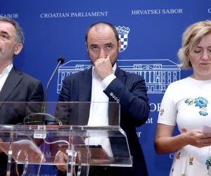 23.08.2019., Zagreb - U Saboru je odrzana konferencija za medije Kluba zastupnika SDSS-a na kojoj su Dragana Jeckov, Milorad Pupovac, Boris Milosevic govorili o napadu na Srbe s podrucja Knina. Photo: Patrik Macek/PIXSELL