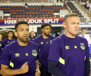 24.08.2017., stadion Poljud, Split - Druga utakmica doigravanja za ulazak u UEFA Europsku ligu, HNK Hajduk - Everton FC. Aaron Lennon, Wayne Rooney. 
Photo: Ivo Cagalj/PIXSELL