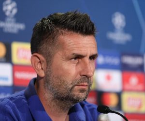 26.08.2019.,Trondheim, Norveska - Nikola Moro i trener Nenad Bjelica na konferenciji za medije uoci sutrasnje kvalifikacijske utakmice za Ligu prvaka izmedju Dinama i Rosenborga
Photo: Jurica Galoic/PIXSELL