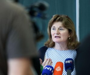 28.06.2019., Zagreb - Hrvatski strukovni sindikat medicinskih sestara - medicinskih tehnicara odrzao konferenciju za medije o upitnoj zdravstvenoj skrbi gradjana zbog manjka medicinskih sestara i tehnicara. Anica Prasnjak, predsjednica Glavnog vijeca HSS MS - MT.

Photo: Marin Tironi/PIXSELL