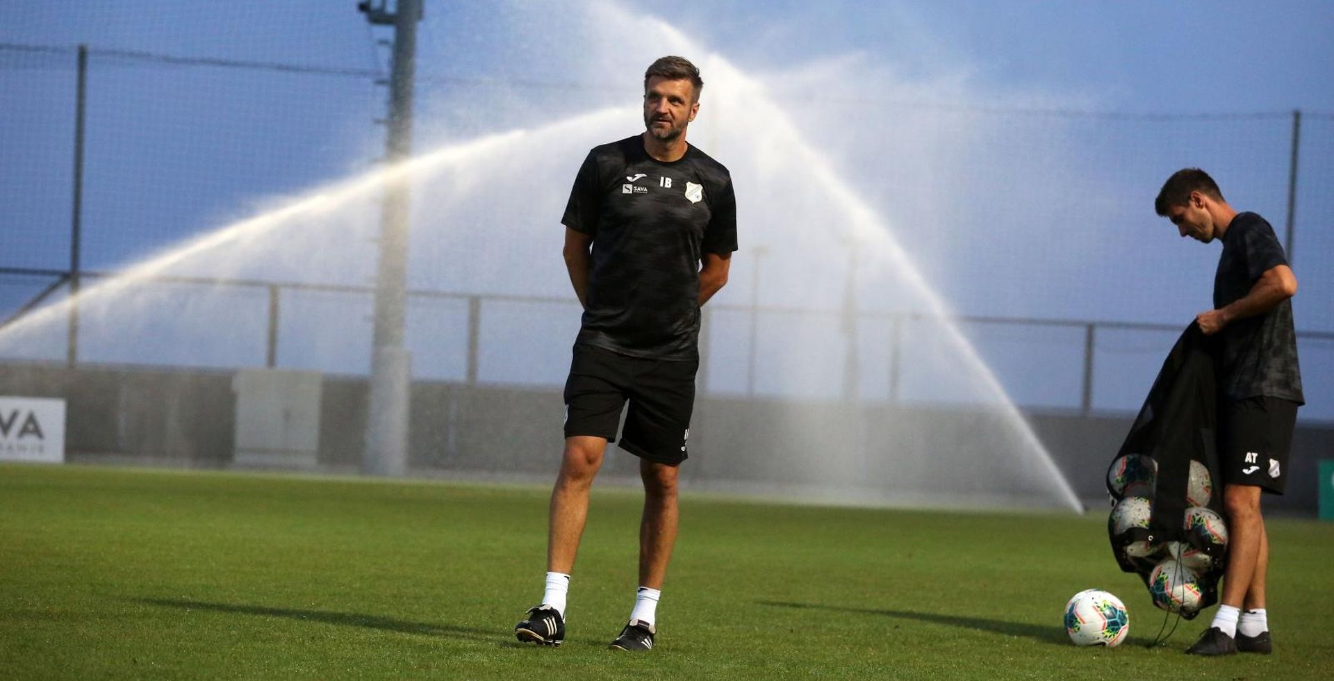 28.08.2019., Rijeka - Trening HNK Rijeke uoci uzvratne utakmice playoffa Europske lige: HNK Rijeka - KAA Gent. Pomocni stadion Rujevica. Igor Biscan.
Photo: Goran Kovacic/PIXSELL