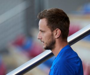 epa07804873 FC Barcelona's midfielder Ivan Rakitic attends a training session at the Joan Gamper sports facilities in Barcelona, Spain, 30 August 2019. FC Barcelona will face CA Osasuna on a Spanish LaLiga soccer match on 31 August.  EPA/Alejandro Garcia