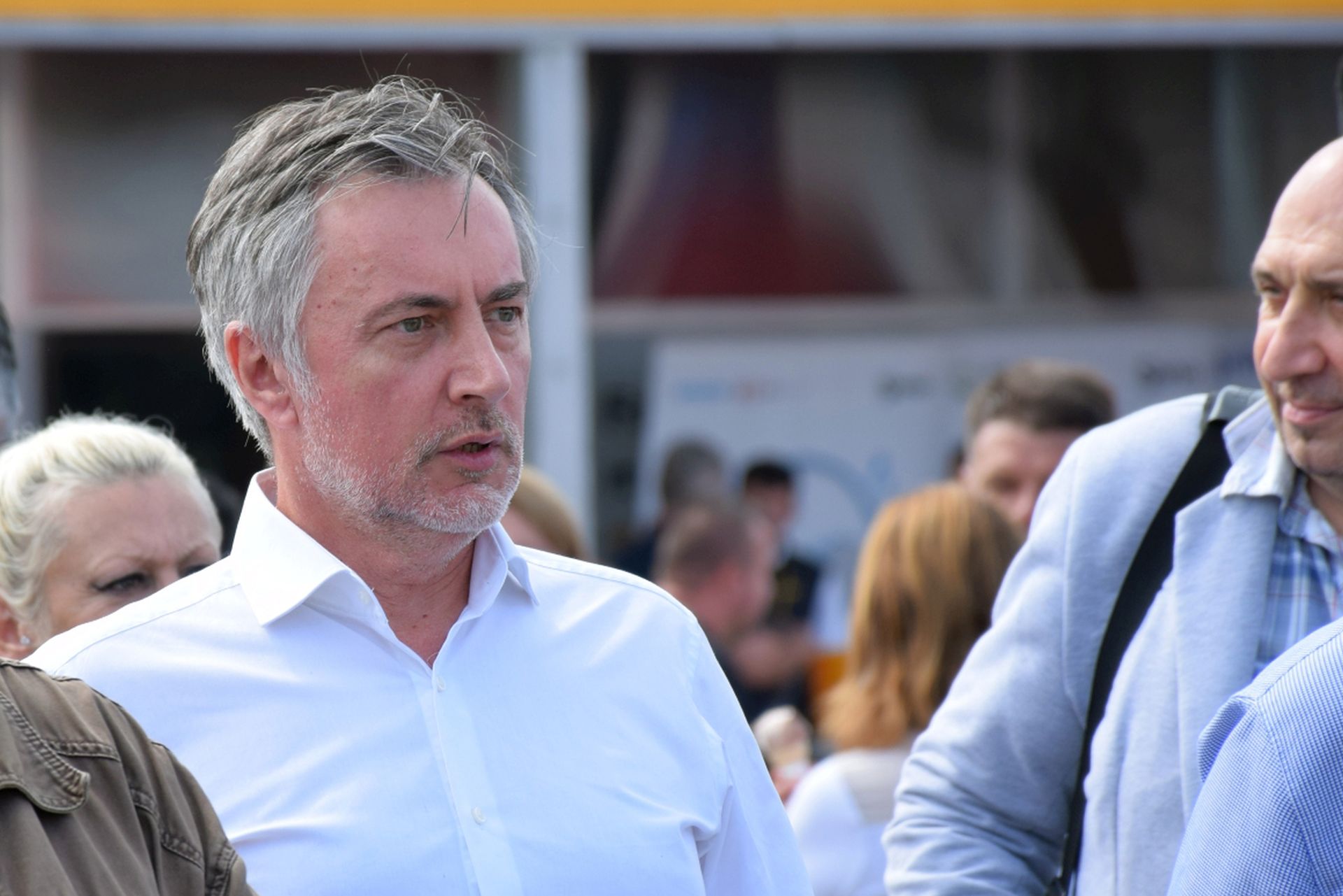 Bjelovar, 7.9.2019 - Predsjednièki kandidat Miroslav koro posjetio je 27. jesenski meðunarodni bjelovarski sajam u Gudovcu i odrao konferenciju za novinare. 
foto HINA/ Igor KOKORU/ ua