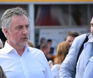Bjelovar, 7.9.2019 - Predsjednièki kandidat Miroslav koro posjetio je 27. jesenski meðunarodni bjelovarski sajam u Gudovcu i odrao konferenciju za novinare. 
foto HINA/ Igor KOKORU/ ua