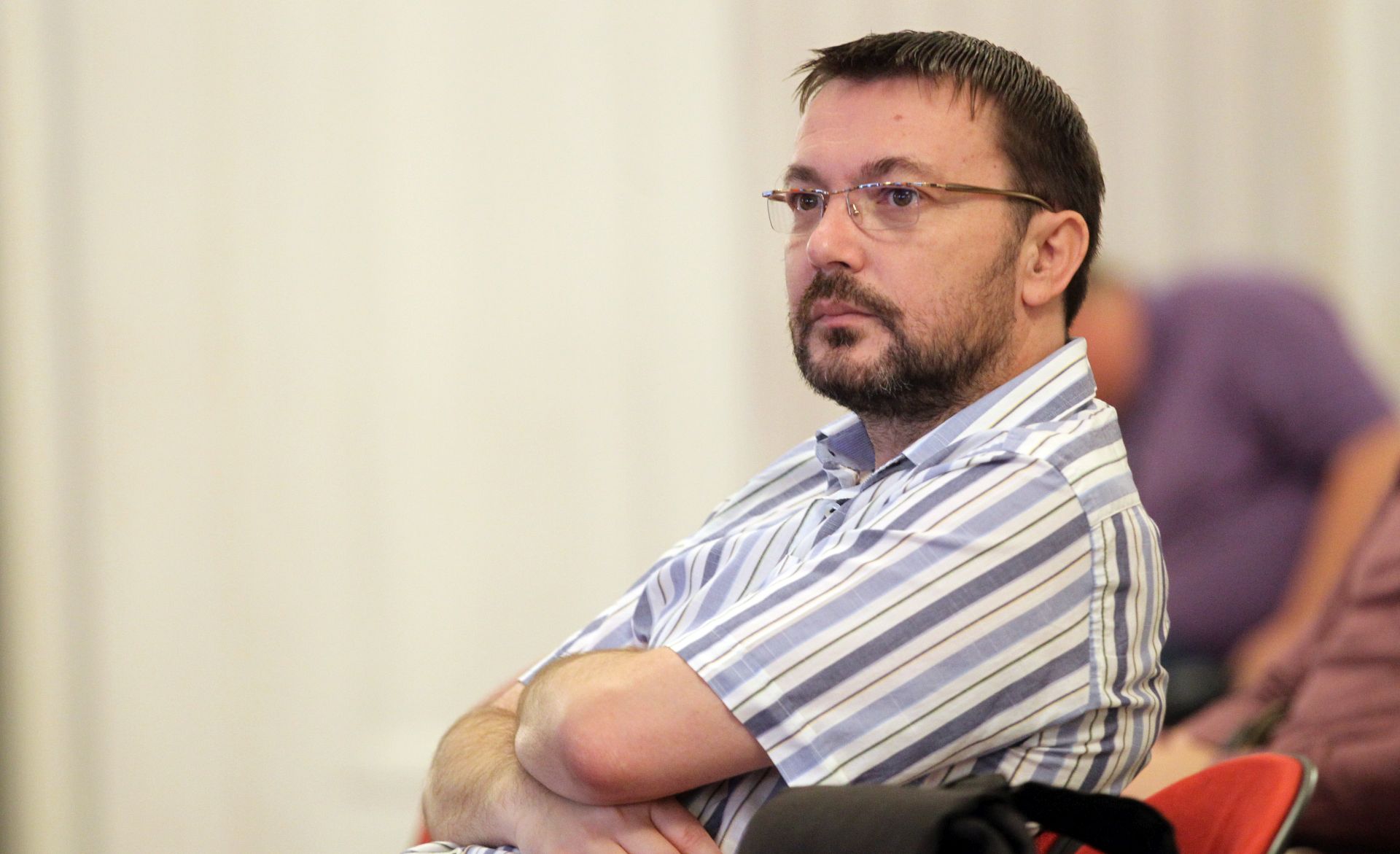 Zagreb, 16.09.2019 - Okrugli stol povodom Meðunarodnog dana demokracije pod nazivom "U susret izborima - kako birati Predsjednicu i kakve joj ovlasti povjeriti?" u organizaciji Gonga. Na slici Arsen Bauk.
foto HINA/ Damir SENÈAR/ ds