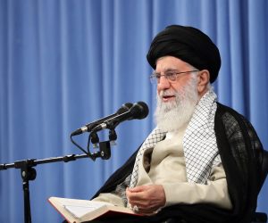 epa07847820 A handout photo made available by Iran's Supreme Leader official website shows Iranian Supreme Leader Ayatollah Ali Khamenei speaking during a ceremony in Tehran, Iran, 17 September 2019. According to media reports, the supreme leader said that there will be 'no negotiations with the US in any level' ahead of a United Nations General Assembly this month after the White House left open the possibility of a potential meeting.  EPA/IRAN'S SUPREME LEADER OFFICE HANDOUT  HANDOUT EDITORIAL USE ONLY/NO SALES