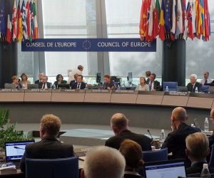 Strasbourg, 18.09.2019 - Biva hrvatska ministrica Marija Pejèinoviæ Buriæ u srijedu je i slubeno preuzela funkciju glavne tajnice Vijeæa Europe. Vijeæe Europe je u srijedu u gradskoj vijeænici u Strasbourgu izlobom obiljeilo 70. godinjicu te organizacije koja okuplja 47 drava èlanica iz podruèje Europe i ire regije. 
foto HINA/ Ivan aravanja/ ds