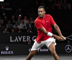 eneva, 21.9.2019 - Nick Kyrgios tijekom meèa protiv Rogera Federera drugog dana treæeg izdanja teniskog Laver Cupa. 
foto HINA/ Cesare GRASSELI/ ua