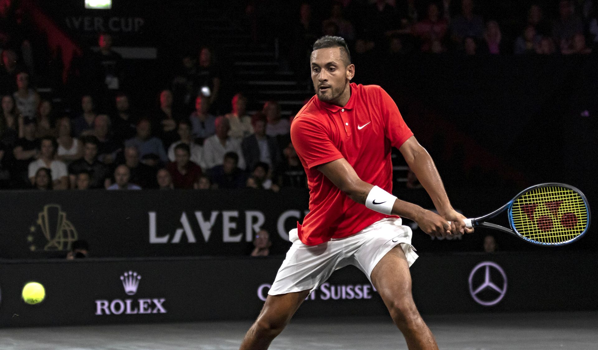eneva, 21.9.2019 - Nick Kyrgios tijekom meèa protiv Rogera Federera drugog dana treæeg izdanja teniskog Laver Cupa. 
foto HINA/ Cesare GRASSELI/ ua