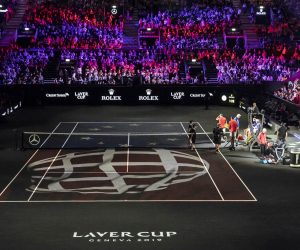 eneva, 21.9.2019 - Susret parova Nick Kyrgios/Jack Sock - Rafael Nadal/Stefanos Tsitsipas na ATP Laver Cupu, teniskom turniru izmeðu ekipa Europe i Svijeta. 
foto HINA/ Cesare GRASSELLI/ ua