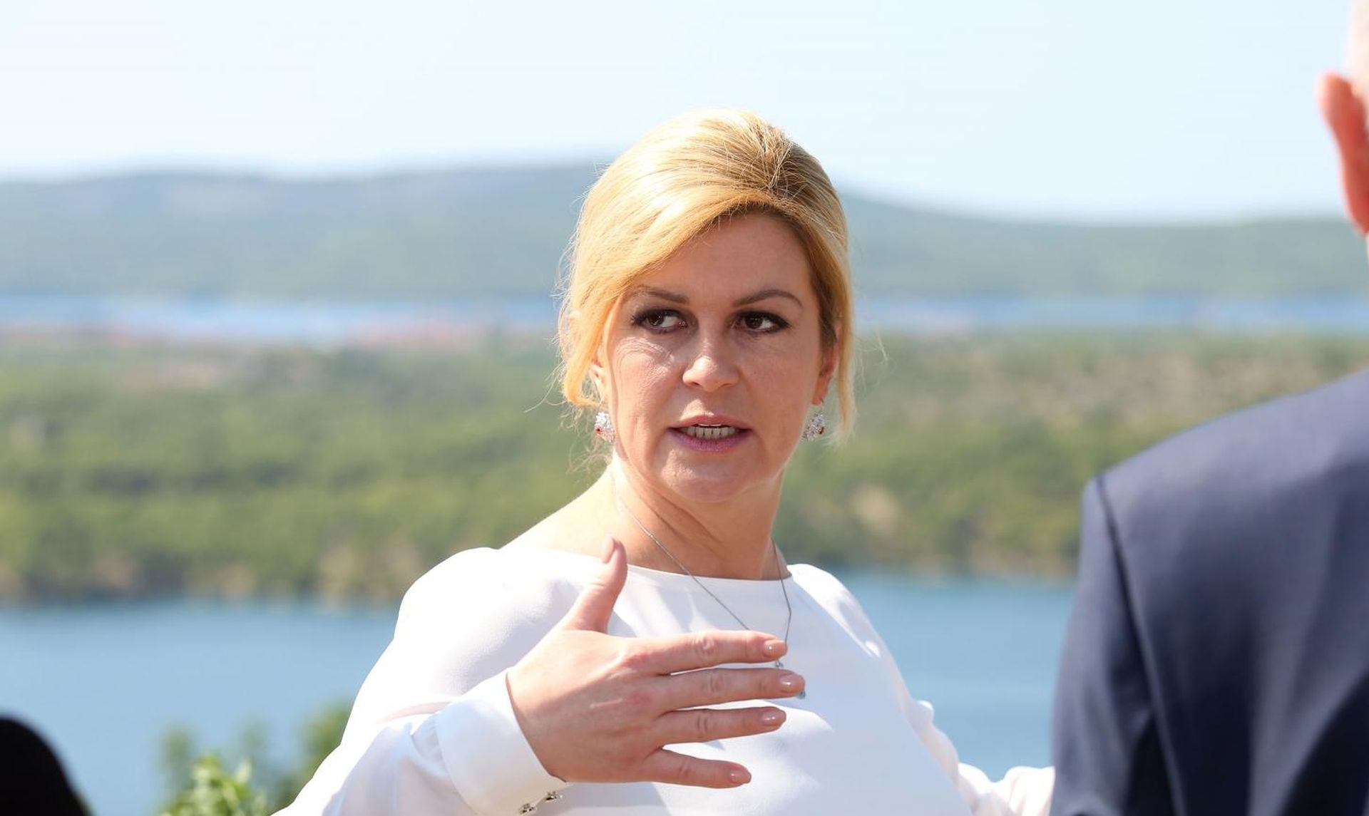 04.09.2019.,Sibenik - Hrvatska predsjednica Kolinda Grabar Kitarovic,austrijski predsjednik Alexander Van der Bellen i slovenski predsjednik Borut Pahor sastali su se kako bi razgovarali o regionalnoj suradnji.
Photo: Dusko Jaramaz/PIXSELL