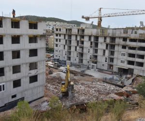 09.08.2017., Sibenik - U naselju Subicevac u tijeku je gradnja 148 POS-ovih stanova. Useljenje u stanove ocekuje se u lipnju 2018. godine.
Photo: Hrvoje Jelavic/PIXSELL