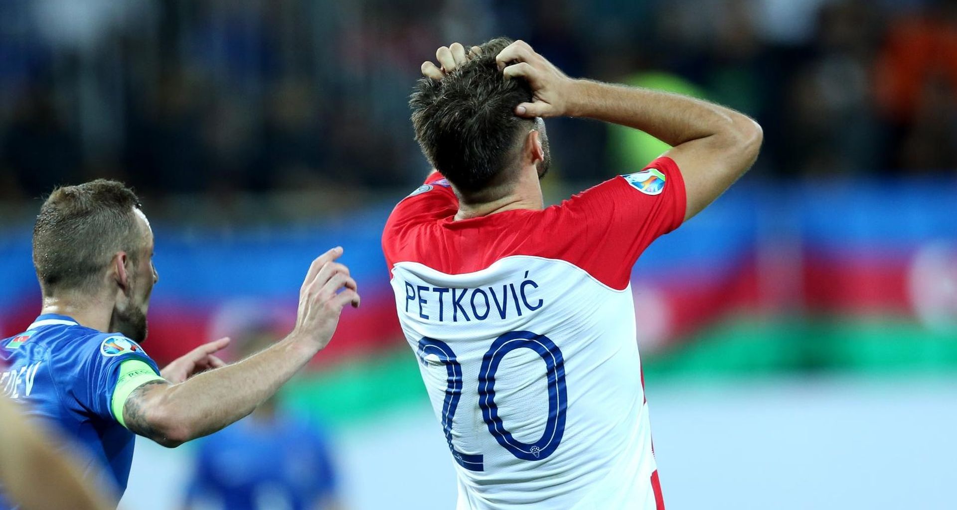 09.09.2019., stadion Backell Arena, Baku, Azerbajdzan- Kvalifikacijske za Europsko prvesntvo, skupina E, 5. kolo, Azerbajdzan - Hrvatska. Bruno Petkovic. 
Photo: Luka Stanzl/PIXSELL