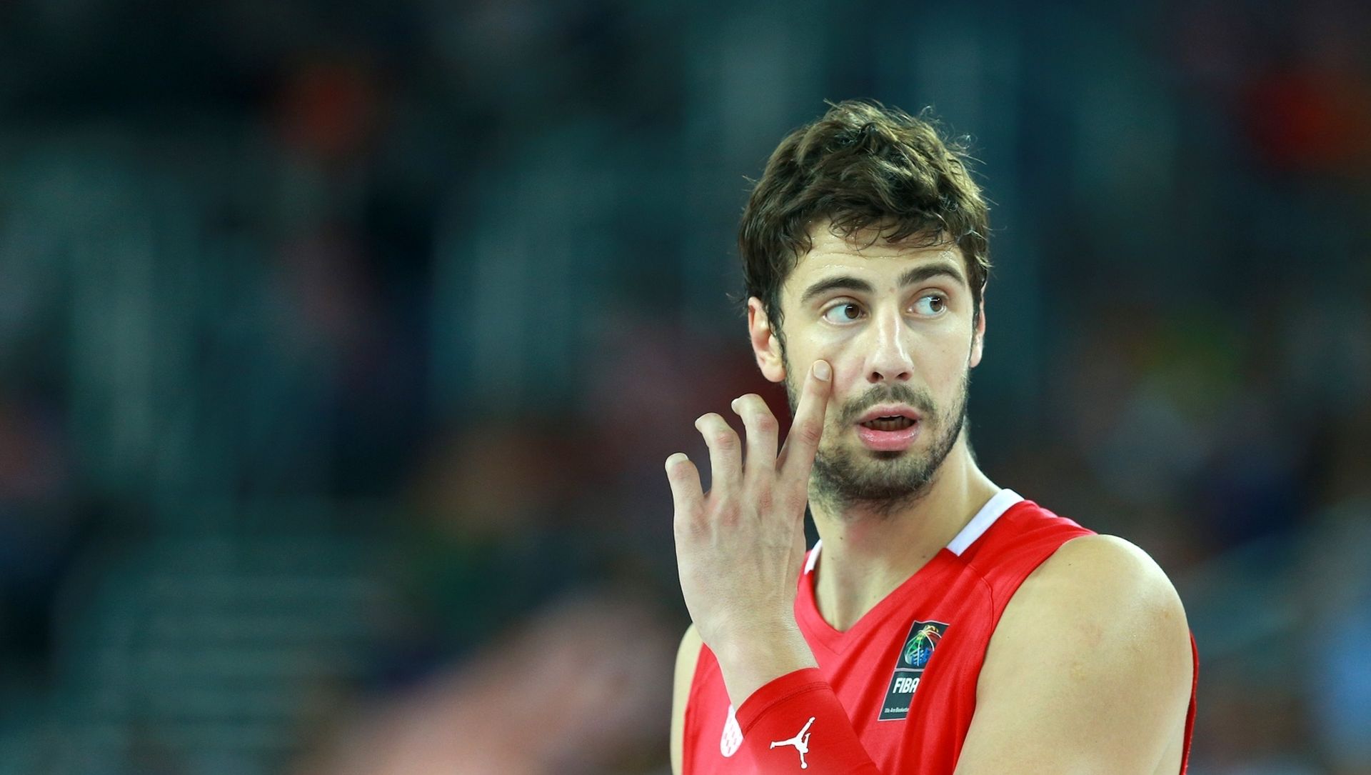 10.09.2015., Arena Zagreb, Zagreb - EuroBasket 2015., skupina C, 05. kolo, Gruzija - Hrvatska. Eurobasket 2015 po prvi puta odrzava se u cetiri drzave. Hrvatska (Zagreb), Njemacka (Berlin), Litvija (Riga) i Francuska (Montpellier) ugostit ce kosarkase tijekom grupnih susreta dok ce se zavrsnica turnira odrzati u francuskom Lilleu. Ante Tomic. Photo: Igor Kralj/PIXSELL