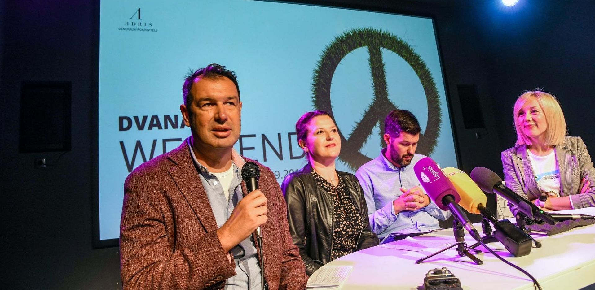 10.09.2019., Zagreb - Konferencija za medije 12. Weekend Media Festivala. Boris Kovacek, Irena Kregar Segota, Nikola Vrdoljak, Martina Pintaric. 
Photo: Josip Regovic/PIXSELL