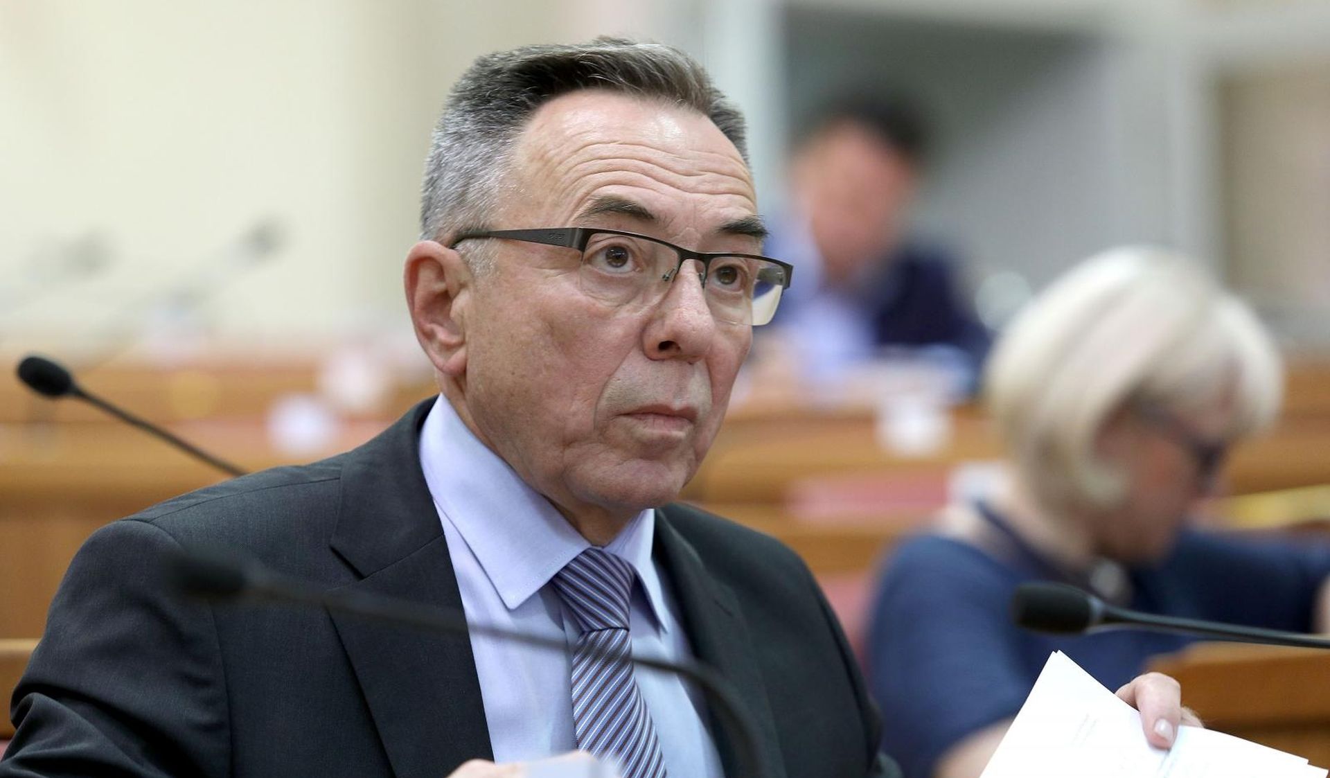 12.06.2019., Zagreb - Sabor je 12. sjednicu nastavio raspravom o konacnom prijedlogu zakona o vodama. Milorad Batinic. Photo: Patrik Macek/PIXSELL